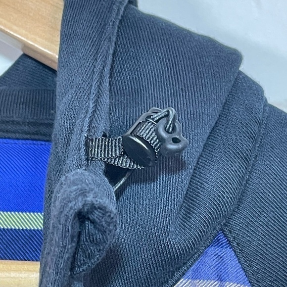 Nike Sportswear Hoodie Womens Medium Black Plaid 1/4 Zip Long Sleeve Pockets - Picture 6 of 14